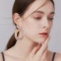 ONLYJUMP Oval Acrylic Mottled Stud Earrings for Women Girls Fashion Bohemian Punk Geometric Resin Acetate Dangle Drop Hoop Statement Earrings Jewelry