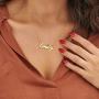 MyNameNecklace Personalized Name Necklace with Birthstone-Custom Pendant Precious Metals Nameplate Jewelry Gift for Women- Girl- Teens