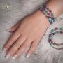 $80Tag Certified Navajo Native Turquoise AMETHYST Adjustable Wrap Bracelet 12739-1 Made By Loma Siiva $80Tag Certified Navajo Native Turquoise AMETHYST Adjustable Wrap Bracelet 12739-1 Made By Loma Siiva
