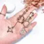 GIMEFIVE Asymmetrical Vintage Opal Sun and Moon Planet Earrings Bohemian Tassel Design Drop Earring with Clear Crystal for Woman Girls