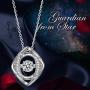 DANCING HEART Valentines Day Necklace for Girls ✦Guardian from Star✦ Jewelry Gifts for Women Round Simple Pendent Necklaces AAA CZ for Women Fashion Women Jewelry Gifts