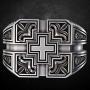 PikaLF Cross Ring for Men, Christian Religious Ring, Vintage Carved Band Rings, Retro Cross Totem Ring, Gothic Cross Amulet Ring, Punk Cross Signet Ring, Baptism Christian Jewelry Unique Gifts