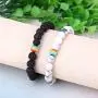 ASHMITA 8mm Lava Stone Bracelet Men Women Rainbow Bead Distance Bracelets for Couples ASHMITA 8mm Lava Stone Bracelet Men Women Rainbow Bead Distance Bracelets for Couples