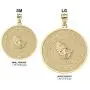 Solid 14k Yellow Gold Bible Verse Serenity and Lords Prayer Medal Pendant