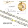 KRKC&CO Baguette Cut Tennis Chain, 14k Gold Chain for Men, Iced Out Chains Prong-Setting 5A Cubic Zirconia Stones Tennis Necklace, Hip Hop Jewelry, 6x4 mm, 18 20 22 24 Inches