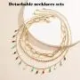 ALAIX Womens Gold Chain Choker Necklace Multilayer Long Necklace Hiphop Style Detachable Colourful Necklace for Women Teen Girls ALAIX Womens Gold Chain Choker Necklace Multilayer Long Necklace Hiphop Style Detachable Colourful Necklace for Women Teen Girls