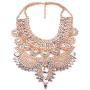 NABROJ Fashion Chunky Necklace Luxury Crystal Bib Collar Necklace Costume Jewelry for Women 8 Colors 1 Pc