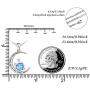 BlingSparkle I Love You to The Moon and Back Necklaces 925 Sterling Silver Moon Star Pendant Necklace, Jewelry Gifts for Women Nana Mom Wife Girls