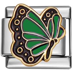 Stylysh Charms Birthstone Colored Butterfly Enamel 9mm Link Fits Traditional Classic