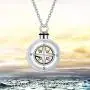 Angel caller Sterling Silver Vintage Nautical Compass Pendant Necklace for Unisex,18'',Enjoy The Journey,Pendant for Travel, Long Distance, Graduation Gift Angel caller Sterling Silver Vintage Nautical Compass Pendant Necklace for Unisex,18'',Enjoy The Journey,Pendant for Travel, Long Distance, Graduation Gift