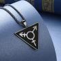 beautlace LGBT Necklaces/Stud Earrings/Set Silver/18K Gold/Black Gun Plated Triangle Pendant Gay & Lesbian Pride Jewelry Set for Men and Women