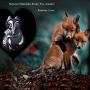 Sinymilk Natural Obsidian Healing Stone Fox Pendant Female Adjustable Spirit Fox Mascot Amulet
