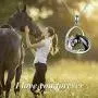 YFN Horse Pendant Necklace Jewelry 925 Sterling Silver Girls Embrace Horse Gift for Women Girls (A Horse with Girl Necklace) YFN Horse Pendant Necklace Jewelry 925 Sterling Silver Girls Embrace Horse Gift for Women Girls (A Horse with Girl Necklace)
