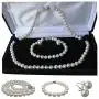 Pearl Romance II Round Pearl II White Pearl Necklace Bracelet & Earrings Set for Women 3 Piece Set Strand Stud Earring Pearl Jewelry Christmas Genuine Cultured Freshwater (16, 6.0-6.5mm) Pearl Romance II Round Pearl II White Pearl Necklace Bracelet & Earrings Set for Women 3 Piece Set Strand Stud Earring Pearl Jewelry Christmas Genuine Cultured Freshwater (16, 6.0-6.5mm)