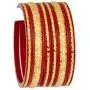 JDZ COLLECTION Indian Ethnic Bollywood Gold Plated Bangles Jewelry Bracelet 6pc Bangles Set Bracelet Ethnic Bangles Red Partywear Bangles Set