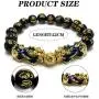 Feng Shui Black Obsidian Wealth Bracelet, 3 Pcs Good Luck Pi Xiu Bracelets for Women Men Attract Health Wealth Money Feng Shui Jewelry
