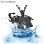 AIWENXI Cremation Jewelry for Ashes Elephant Shape Stainless Steel Keepsake Memorial Pendant Locket Urn Necklace for Pet/Human