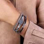 FANCY SHINY Leather Wrap Bracelet Boho Cuff Bracelets Crystal Bead Bracelet with Magnetic Clasp Jewelry Gifts for Women Teen Girls