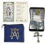 Holly Lines Swarovski Pearl Heritage Collection Catholic Rosary Case and Pouch, Creed 6 mm Beaded Rosary in Hard-Side Black Case with Ave Maria Zippered Pouch and Rosary Mysteries Card