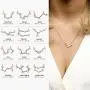 MignonandMignon Gold Crystal Zodiac Necklace Constellation Jewelry Birthday Gift Sorority Sister Gift