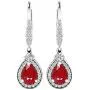 Dazzlingrock Collection 7X5 MM Each Pear Lab Created Gemstone & Real Diamond Teardrop Dangling Earrings, Sterling Silver Dazzlingrock Collection 7X5 MM Each Pear Lab Created Gemstone & Real Diamond Teardrop Dangling Earrings, Sterling Silver