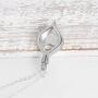 LuxglitterLin Teardrop Eye of My Heart Crystal Cremation Urn Necklace for Human Pet Ashes Holder Memorial Keepsake Pendant Jewelry