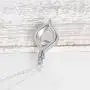 LuxglitterLin Teardrop Eye of My Heart Crystal Cremation Urn Necklace for Human Pet Ashes Holder Memorial Keepsake Pendant Jewelry