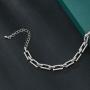 MEEDOZ White Gold/Gold Plated Luxurious Geometrical Rectangle CZ Tennis Bracelet for Women Bride