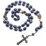 Nazareth Store Deep Blue Crystal Beads Rosary Necklace Holy Soil Medal & Cross Crucifix Christian Handmade Religious Rosaries Nazareth Store Deep Blue Crystal Beads Rosary Necklace Holy Soil Medal & Cross Crucifix Christian Handmade Religious Rosaries