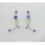 Faship Gorgeous Rhinestone Crystal Floral Necklace Earrings Set