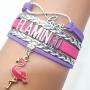 HCChanshi Flamingo Bracelet Jewelry Infinity Love Cute Flamingo Gifts Flamingo Jewelry Bracelet Gifts for Women, Girls, Men, Boys, Flamingo Party Supplies