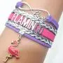 HCChanshi Flamingo Bracelet Jewelry Infinity Love Cute Flamingo Gifts Flamingo Jewelry Bracelet Gifts for Women, Girls, Men, Boys, Flamingo Party Supplies