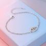 925 Sterling Silver Blue Evil Eye Double Strand Bracelet Necklace Stud Earrings Jewelry for Women Girls Ladies