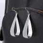 Fashion Womens Silver Crystal Scrub Water Drop Dangle Earrings Party Jewelry Gift