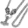 Viking Stainless Steel Necklace, Handmade Heavy Duty Chain with Pendant Necklace
