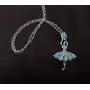DMOMSA Sapphire Blue Ballet Girl Pendant Necklace Jewelry Gift, Woman Gift Suitable for Birthday Party Anniversary Valentines Day DMOMSA Sapphire Blue Ballet Girl Pendant Necklace Jewelry Gift, Woman Gift Suitable for Birthday Party Anniversary Valentines Day