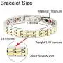N+NITROLUBE Womens Magnetic Therapy Bracelet Titanium Fashion Magnetic Jewelry Energy Bracelets for Women Gift (Silver&Gold, 7.28)