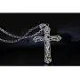 Mens 925 Sterling Silver Christian Jesus Cross Crucifix Pendant Necklace With Engraving Religious Jewelry Mens 925 Sterling Silver Christian Jesus Cross Crucifix Pendant Necklace With Engraving Religious Jewelry