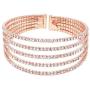 Rosemarie Collections Womens 5 Strand Rhinestone Statement Bracelet
