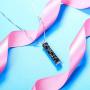 Sllaiss 925 Sterling Silver Necklace Swarovski Crystal Vertical Bar Pendant Necklace for Women Black Crystal Necklace Gift for Her Y Necklace