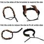 NOVARENA 1-24 Pcs Adjustable Length African Bracelets and Necklaces for Men Women Beaded Bracelets Multi Layer Ethnic Tribal Traditional