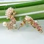 Navachi 18k Gold Plated Crystal Pearl Dog Poodle Stud Earrings Navachi 18k Gold Plated Crystal Pearl Dog Poodle Stud Earrings