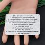 CYTING The Ten Commandments Engraved Wallet Card Christian Wallet Insert Bible Verse Religious Jewelry Inspirational Gift for Family Friends