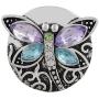 Interchangeable Snap Jewelry Purple & Light Blue Rhinestone Dragonfly Standard Size 18-20mm My Prime Gifts