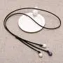 3 Cultured Pearls Pendant Necklace on Suede Leather Cord Beaded Y-Shaped Jewelry for Women by Aobei 3 Cultured Pearls Pendant Necklace on Suede Leather Cord Beaded Y-Shaped Jewelry for Women by Aobei