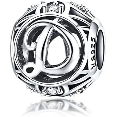 925 Sterling Silver with Cubic Stones, Complete A~Z Gift Options Alphabet Charm Letter Beads fit Pandora European Bracelets 925 Sterling Silver with Cubic Stones, Complete A~Z Gift Options Alphabet Charm Letter Beads fit Pandora European Bracelets