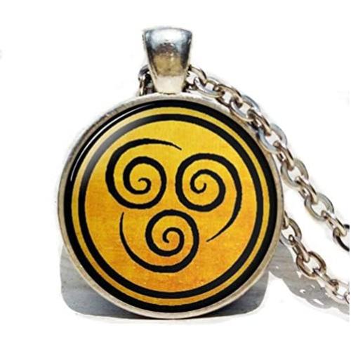 Avatar the Last Airbender Pendant Air Nomad Necklace Glass Cabochon Round Dome necklace bijouterie Movie Jewelry