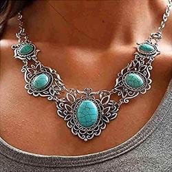 Simsly Baroque Necklace Silver Necklaces Chain and Earring Set for women and Girls