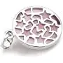 Top Plaza Natural Rose Quartz Chakra Healing Crystals Round Gemstone Pendant Necklace Silver Cat Jewelry for Womens Girls Top Plaza Natural Rose Quartz Chakra Healing Crystals Round Gemstone Pendant Necklace Silver Cat Jewelry for Womens Girls