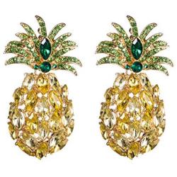 Full Fruit Pineapple Earrings For Women Colorful Crystal Drop Earrings Girls Hanging Earrings Charm Jewelry Gifts
